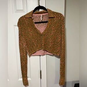 Stylish Green and Pink Women's Top